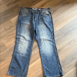 Wrangler Men's Retro Faded Blue Bootcut Jeans